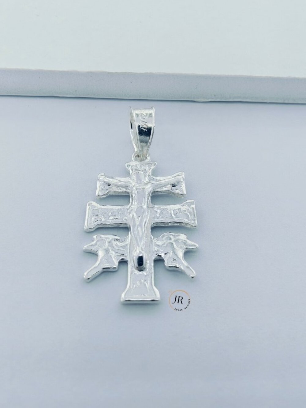 19x13mm Caravaca Cross Pendant 925 Sterling Silver Protection Crucifix - Picture 6 of 10